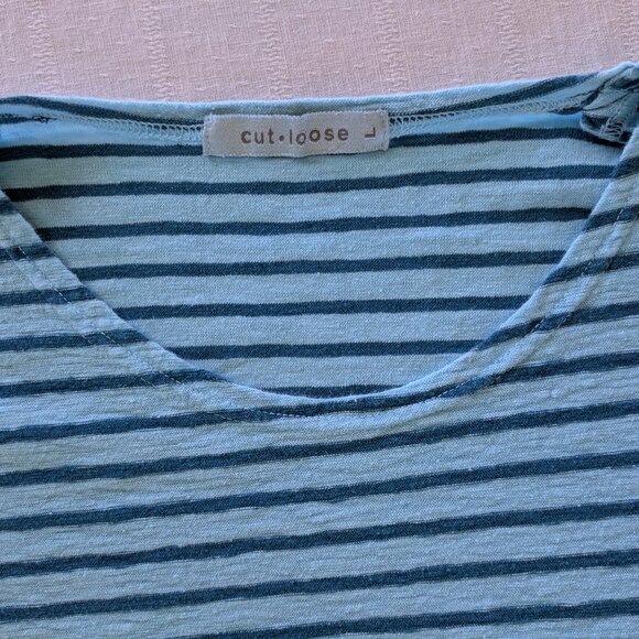 Cut Loose Women's L Cotton/Linen Short Sleeve T-Shirt Dress - Picture 8 of 14